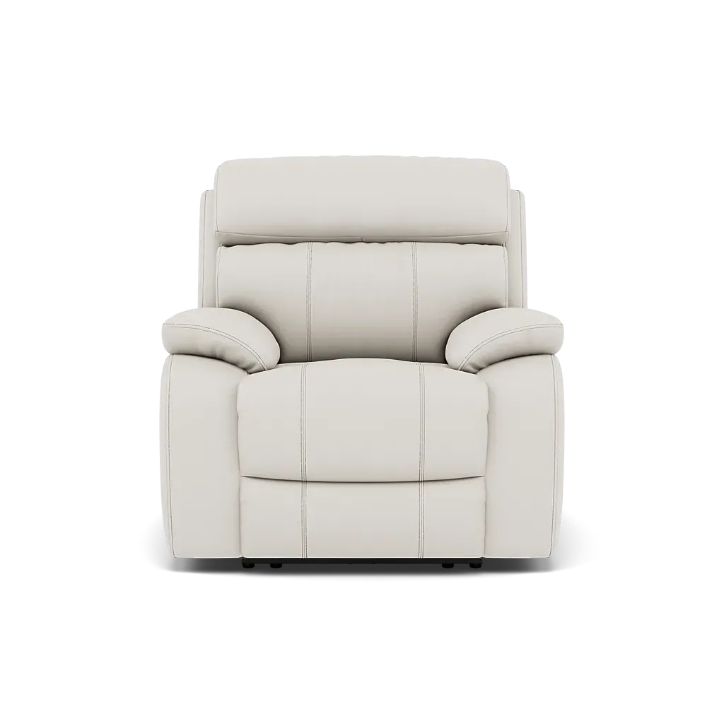 Galaxy Reclining Armchair with USB Port - White product