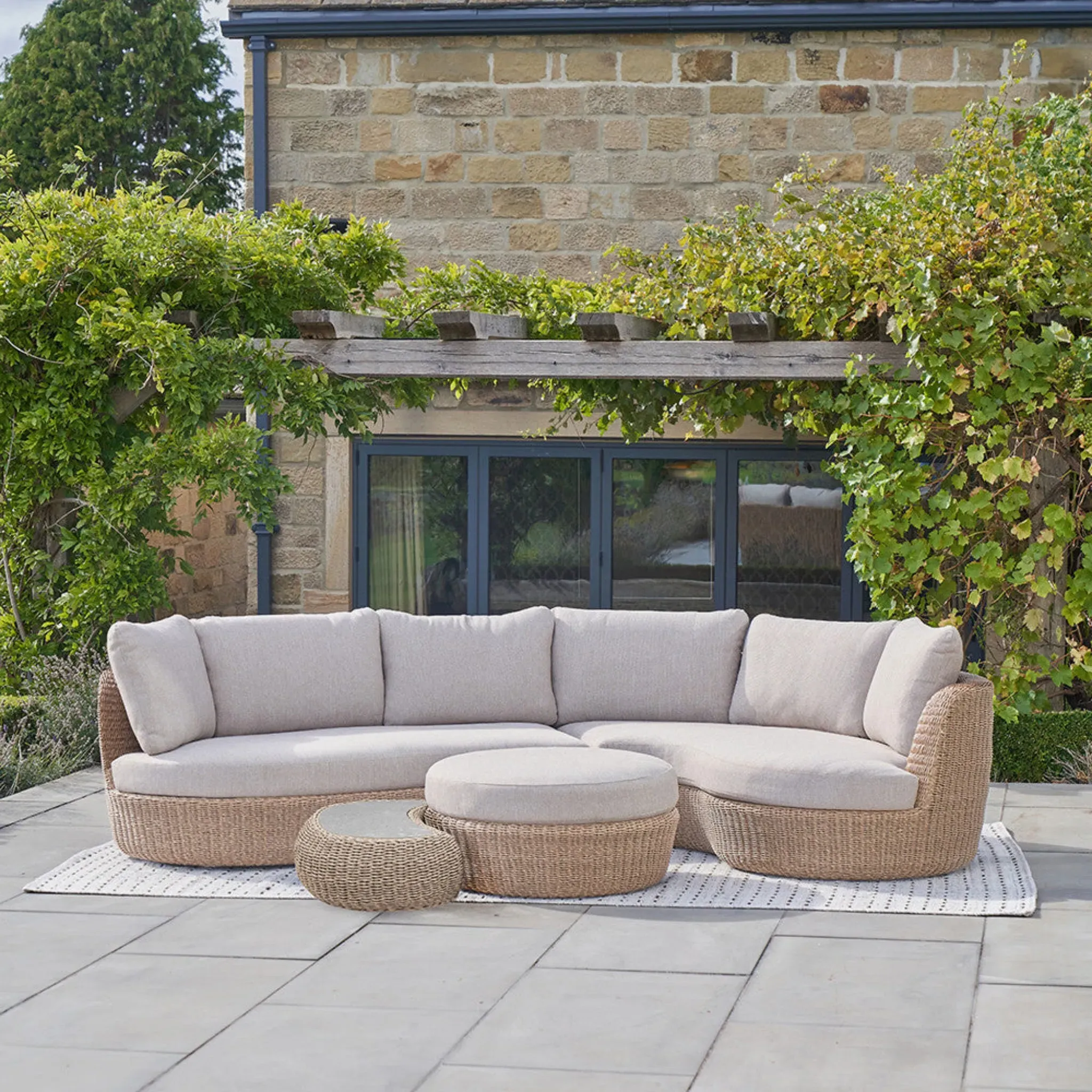 Kampala Outdoor Corner Set - Natural, Wicker product