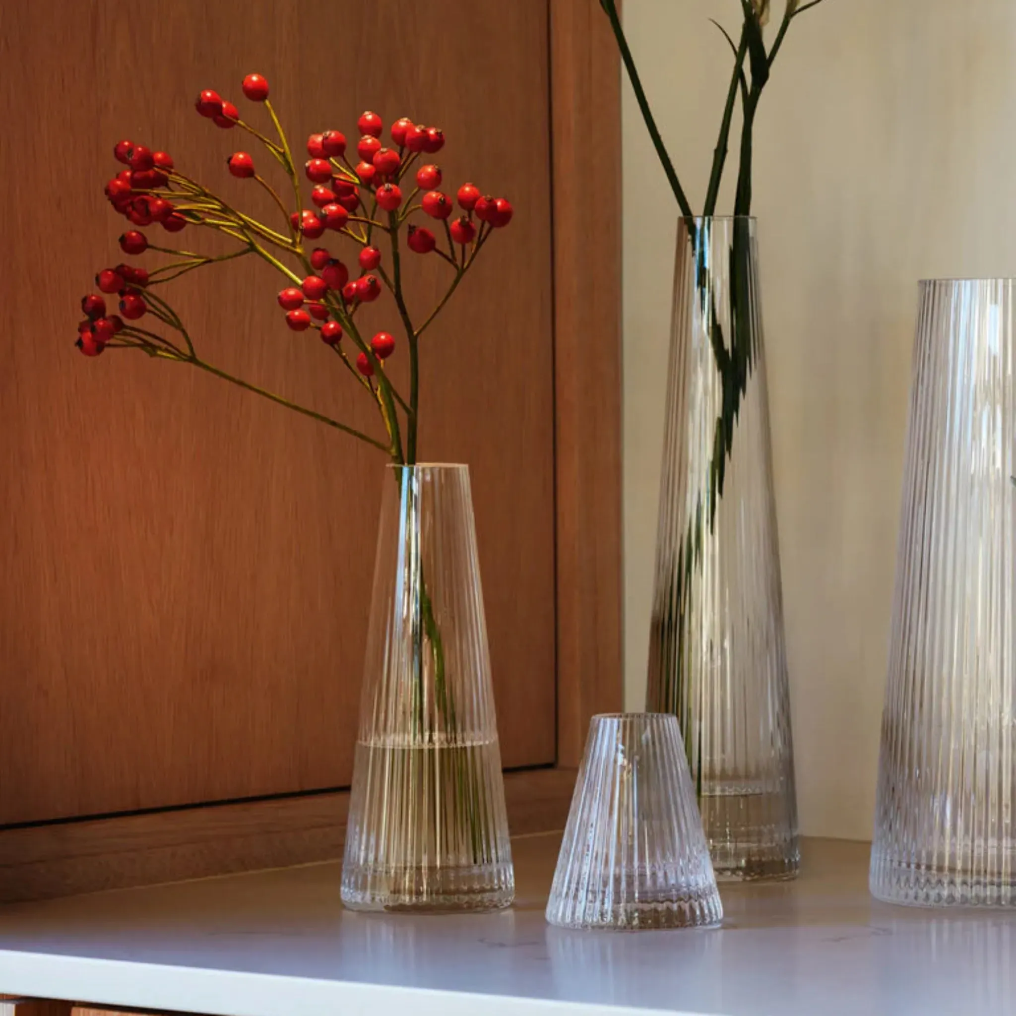 LSA Beacon Candleholder/Vase 10CM - Grey, Glass product