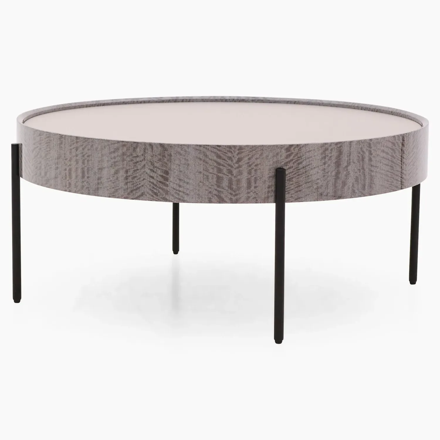 Malia Coffee Table with Storage - Grey Maple, Matt Black product