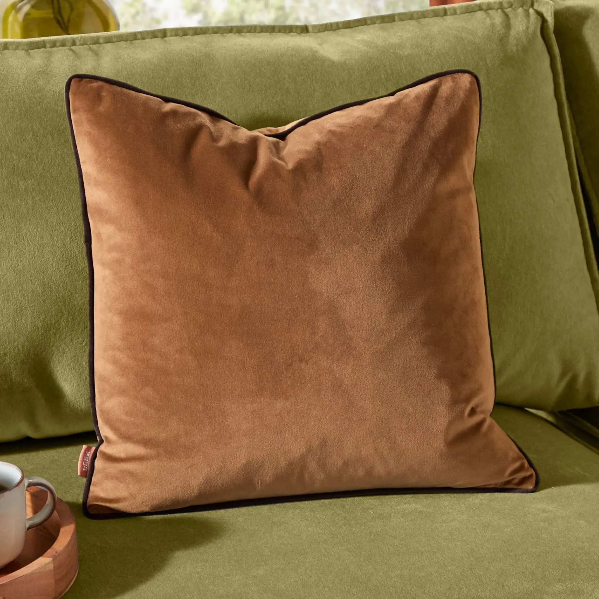 Meridian Cushion - Caramel & Chocolate product