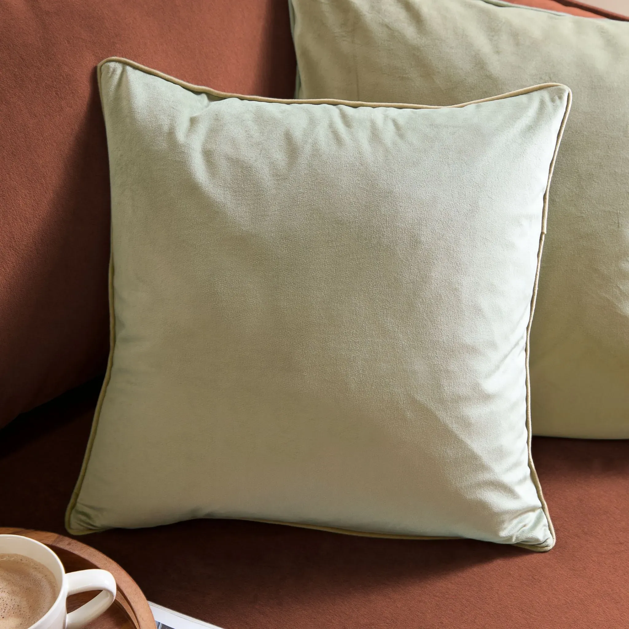 Meridian Square Cushion - Green & Sage product