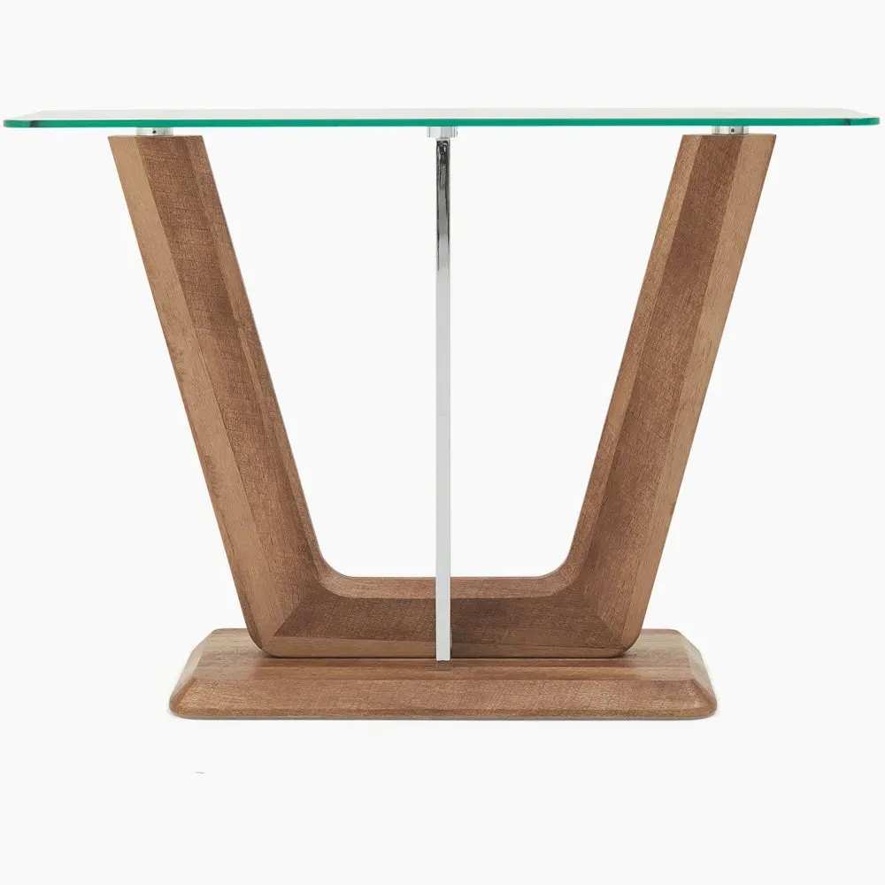 Newport Console Table - Two Tone, Chrome, Glass product