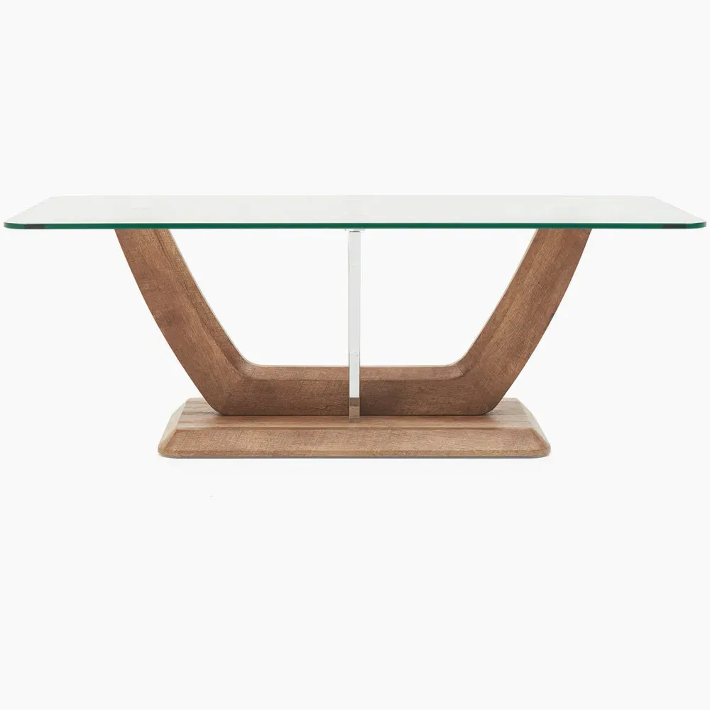 Newport Square Coffee Table - Two Tone, Chrome & Glass product