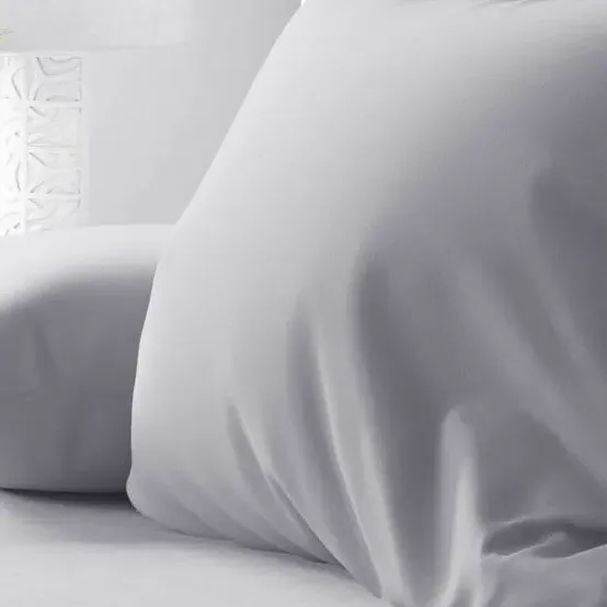 Percale Pillowcase Pair - Light Grey, Cotton product