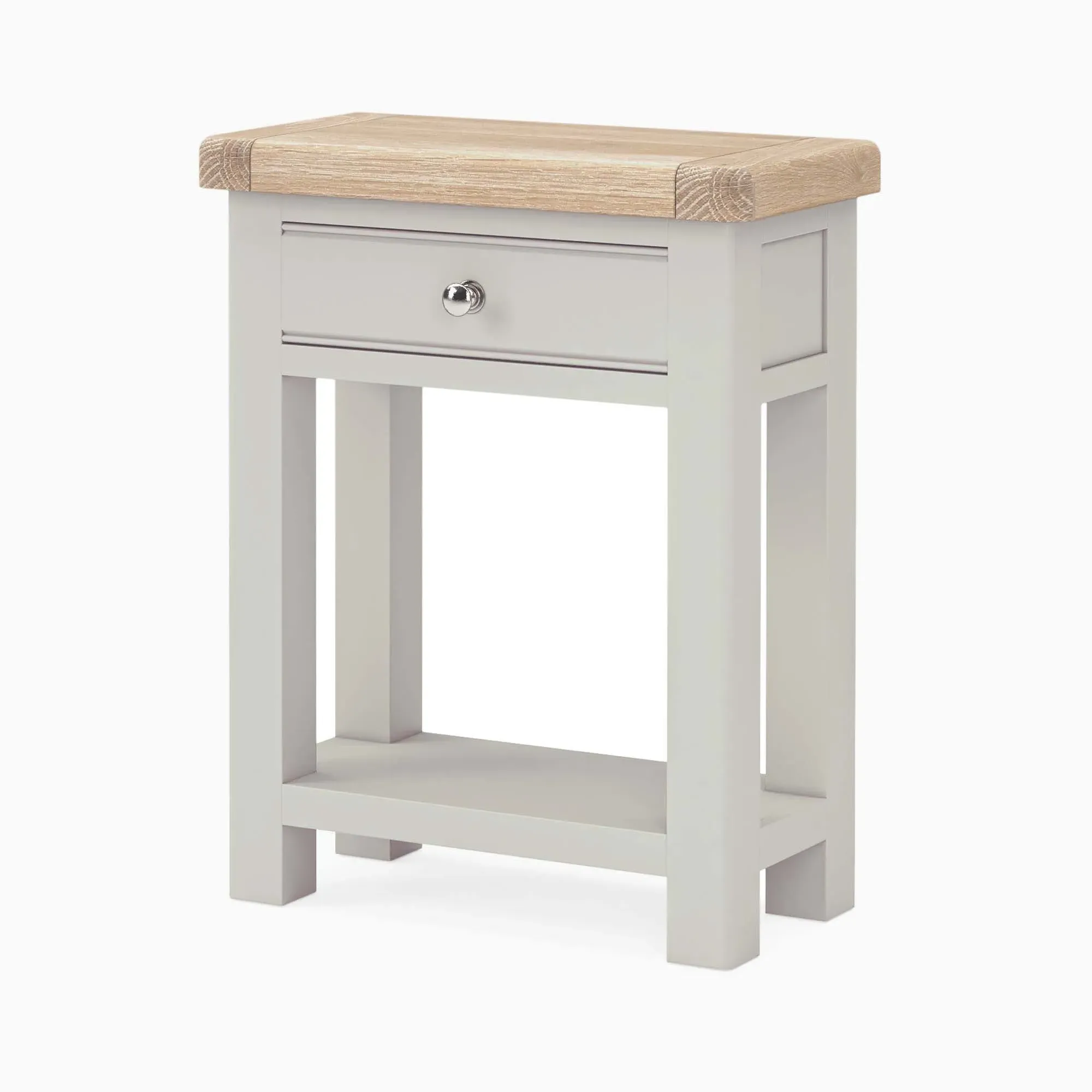 Salford Telephone Table with Drawer - Stone Grey, Oak product