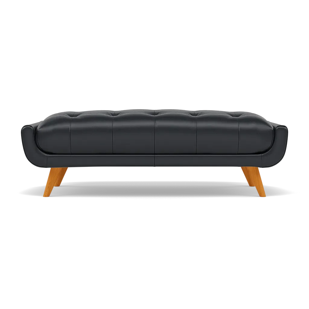 Siena Large Footstool - Navy, Montana Fabric product