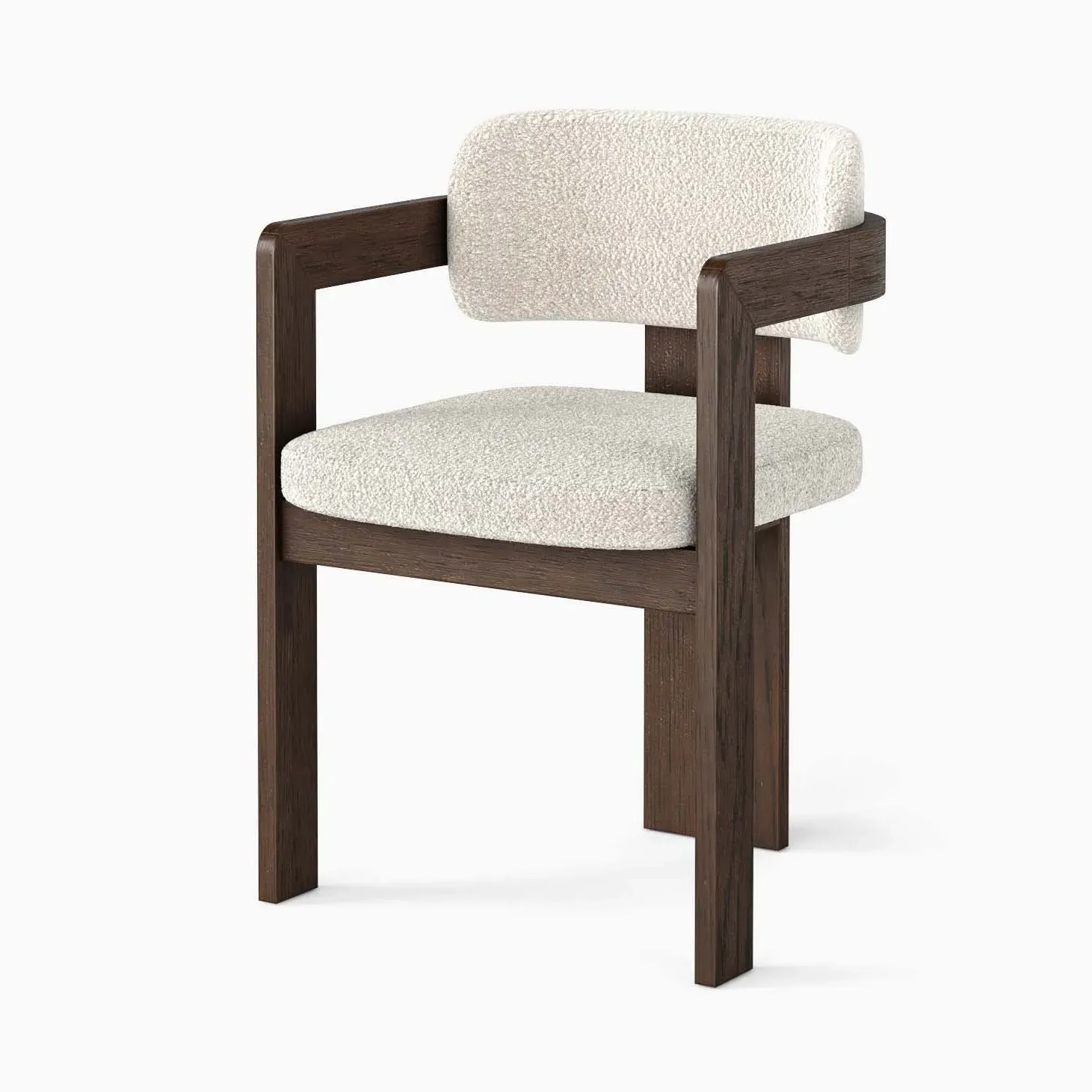 Sonoma Boucle Dining Armchair - Cream, Oak product