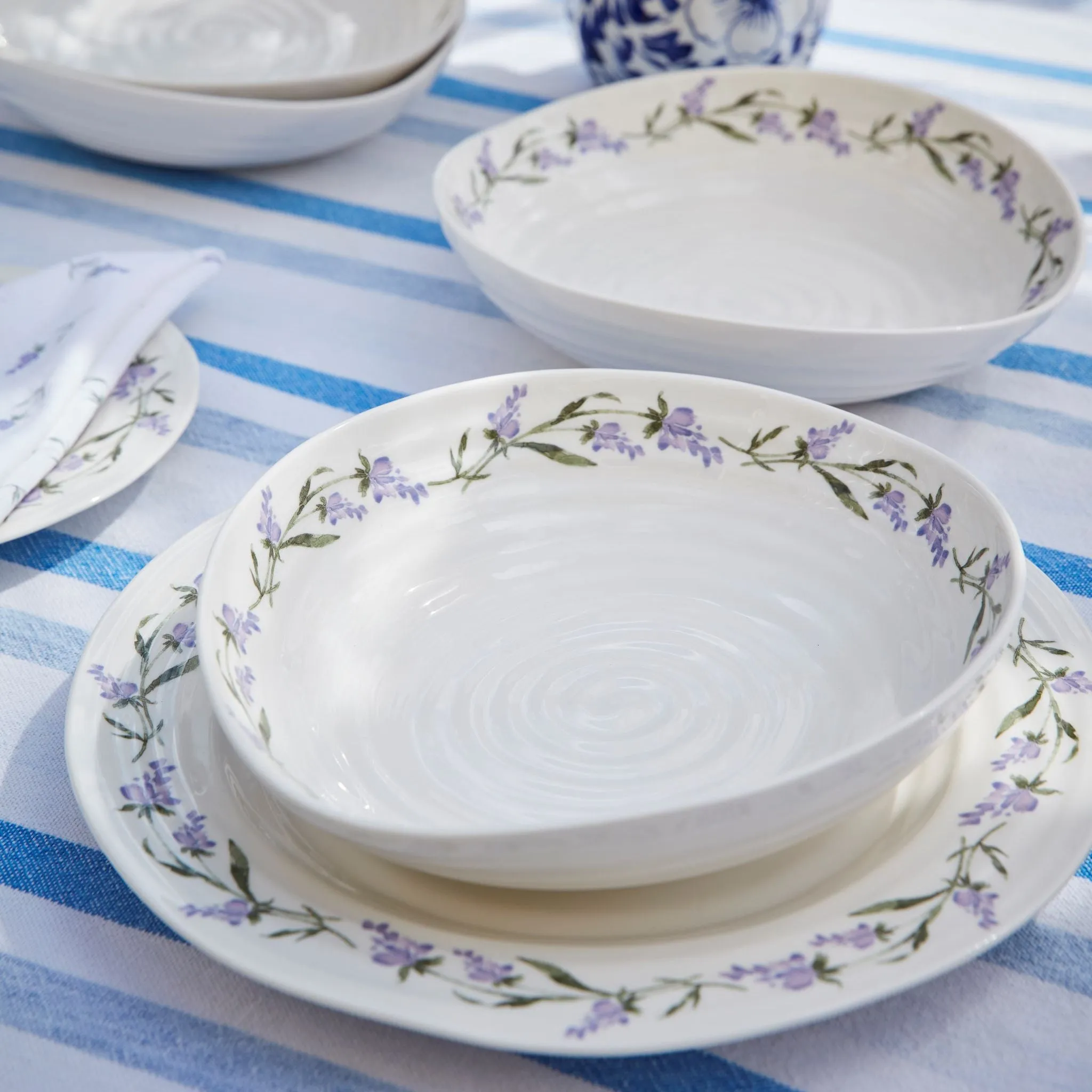 Sophie Conran Lavendula Pasta Bowl Set of 4 - Purple, Porcelain product