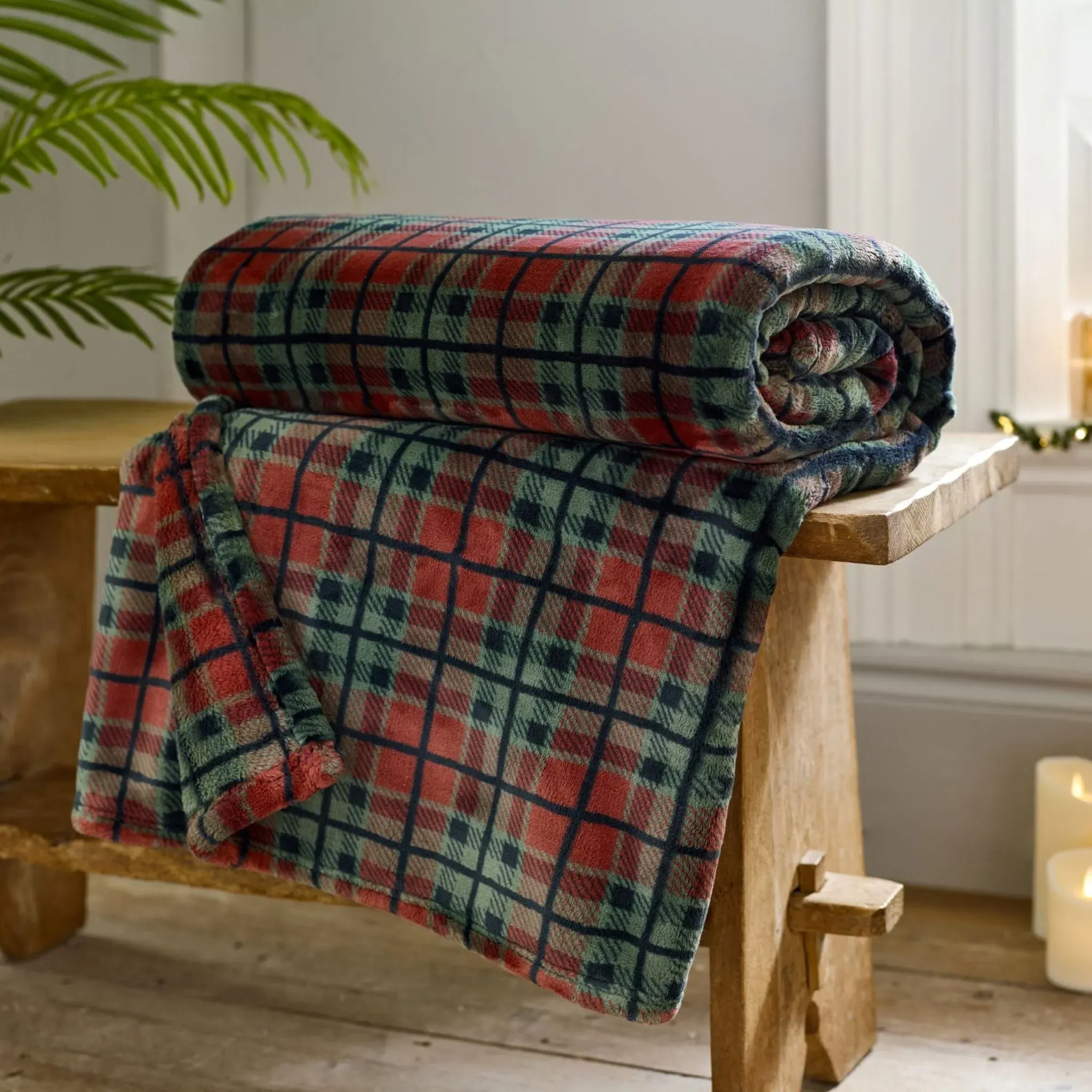 The Lyndon Company Hattie Check Throw - Red product