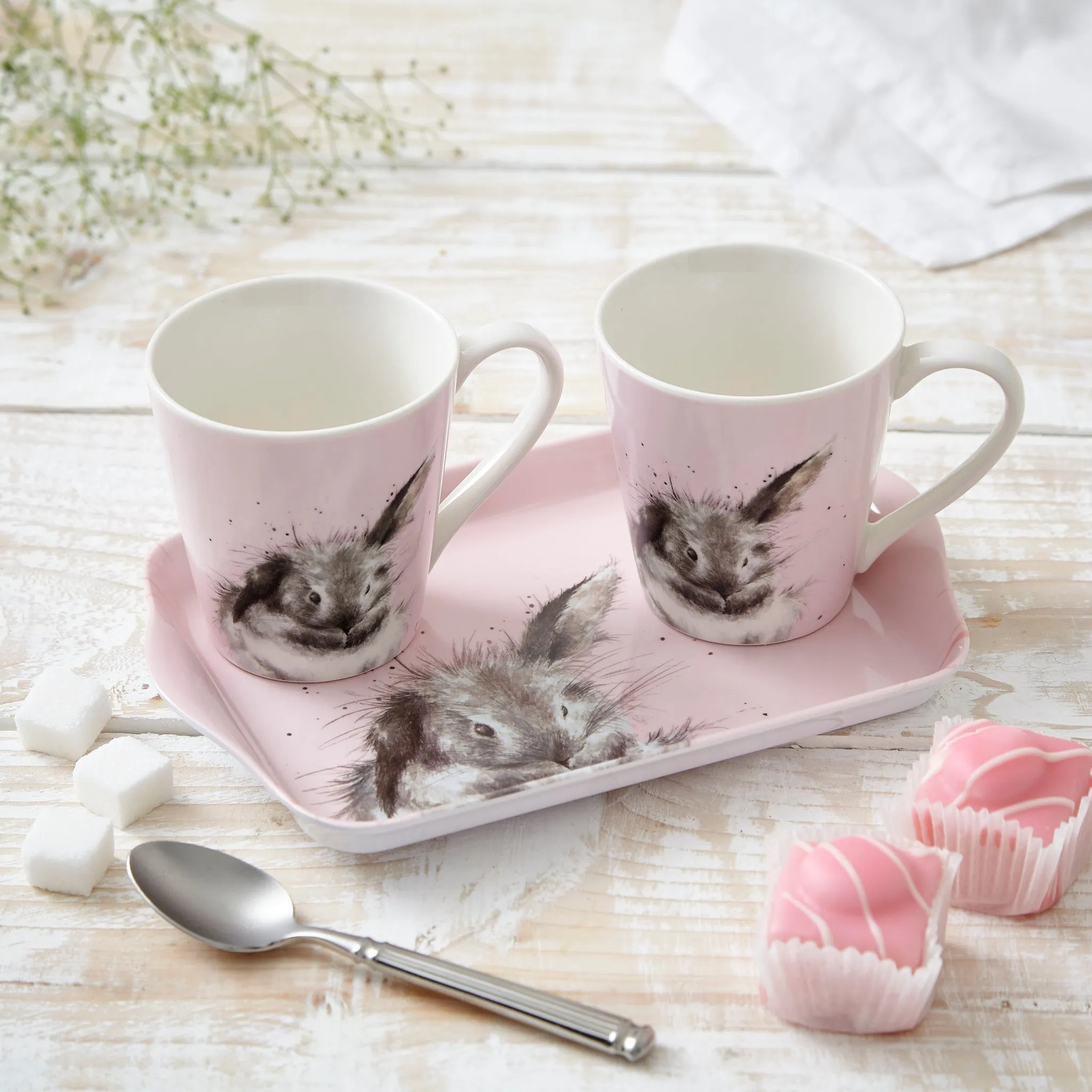 Wrendale Rabbit Mug & Tray Set product