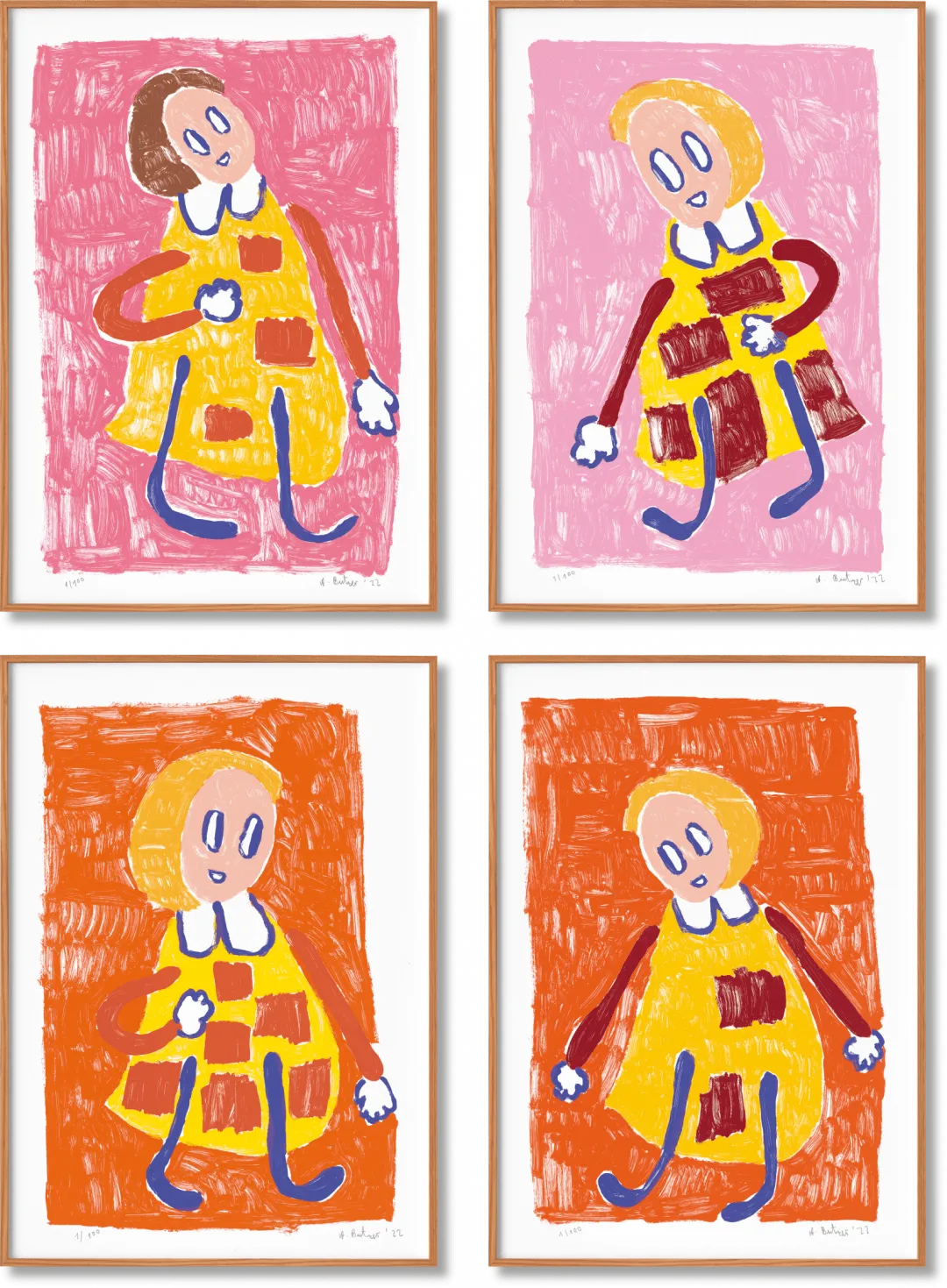 André Butzer Set of 4 Screen Prints 'Untitled I–IV' 2022 product