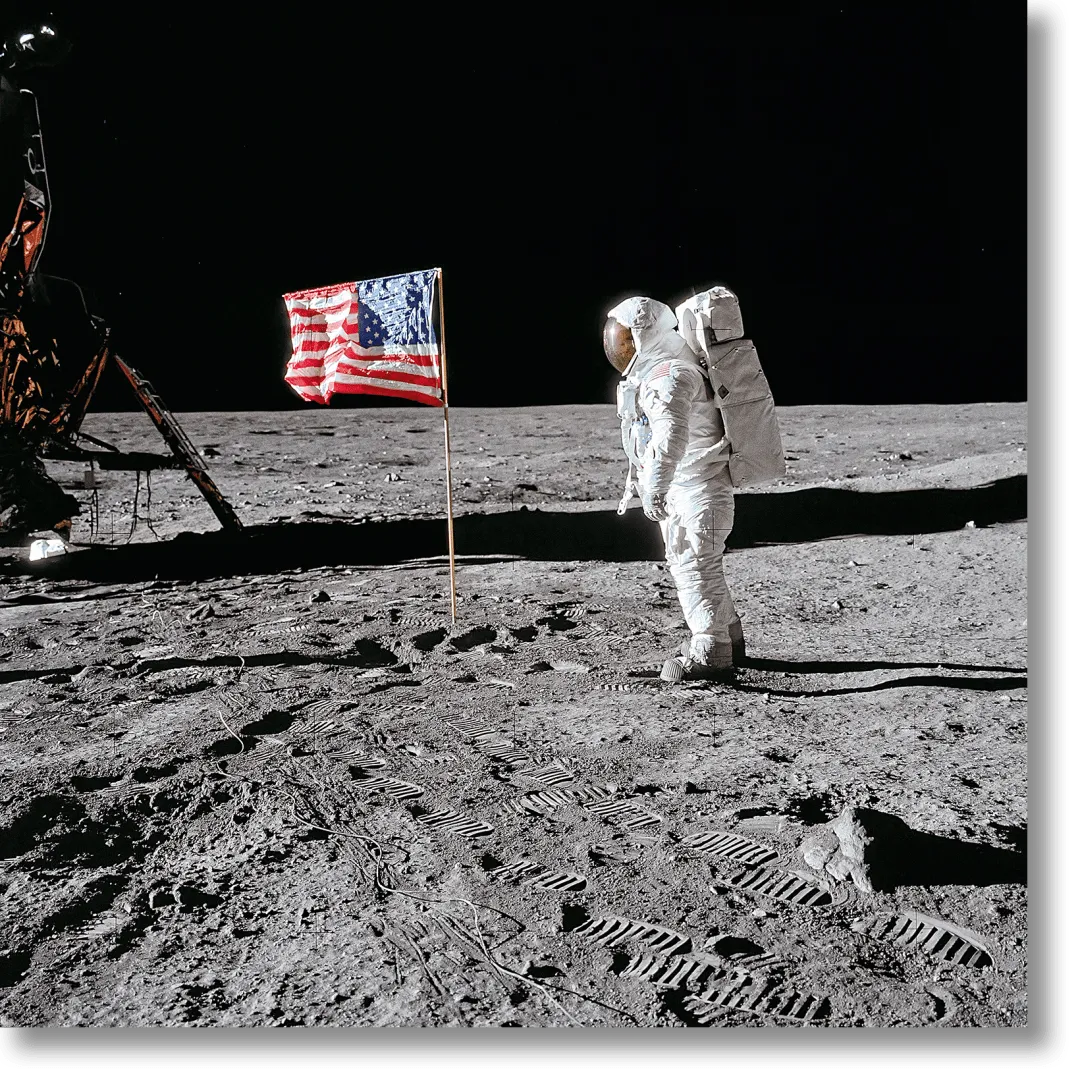 Buzz Aldrin Apollo 11 'Flag on the Moon' Fine Art Print product