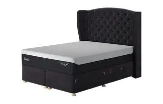 Double Drawer Divan Base - Upholstered