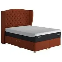 Double Drawer Divan Base - Upholstered