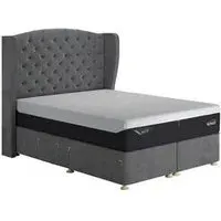 Double Drawer Divan Base - Upholstered