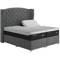 King Size Adjustable Divan with Storage