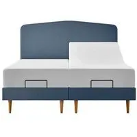 King Size Adjustable Geometric Divan - Wood