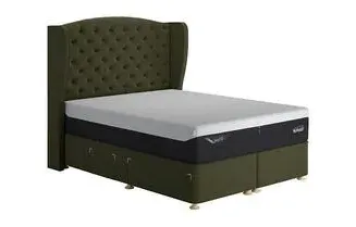 King Size Drawer Divan Base - Upholstered