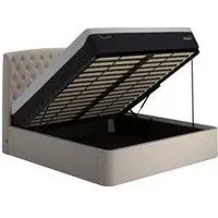 King Size Ottoman Bed with Winged Headboard