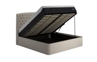 King Size Ottoman Bed with Winged Headboard