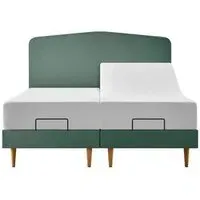 Super King Adjustable Geometric Divan - Wood