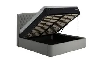 Super King Ottoman Bed with Storage - Winged