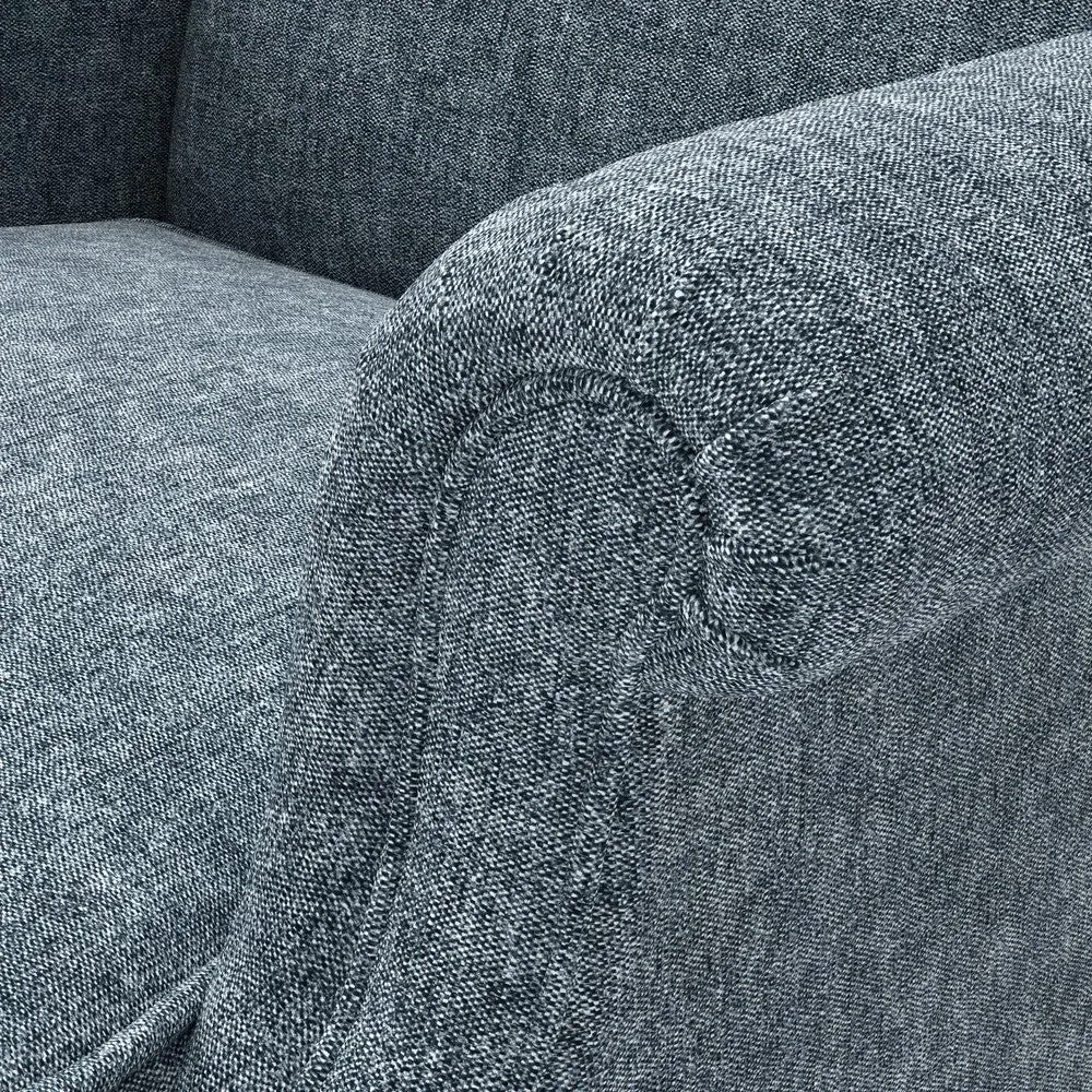 Occasional Upholstery Winged Armchair - Mid Blue, Aquaclean Oxford