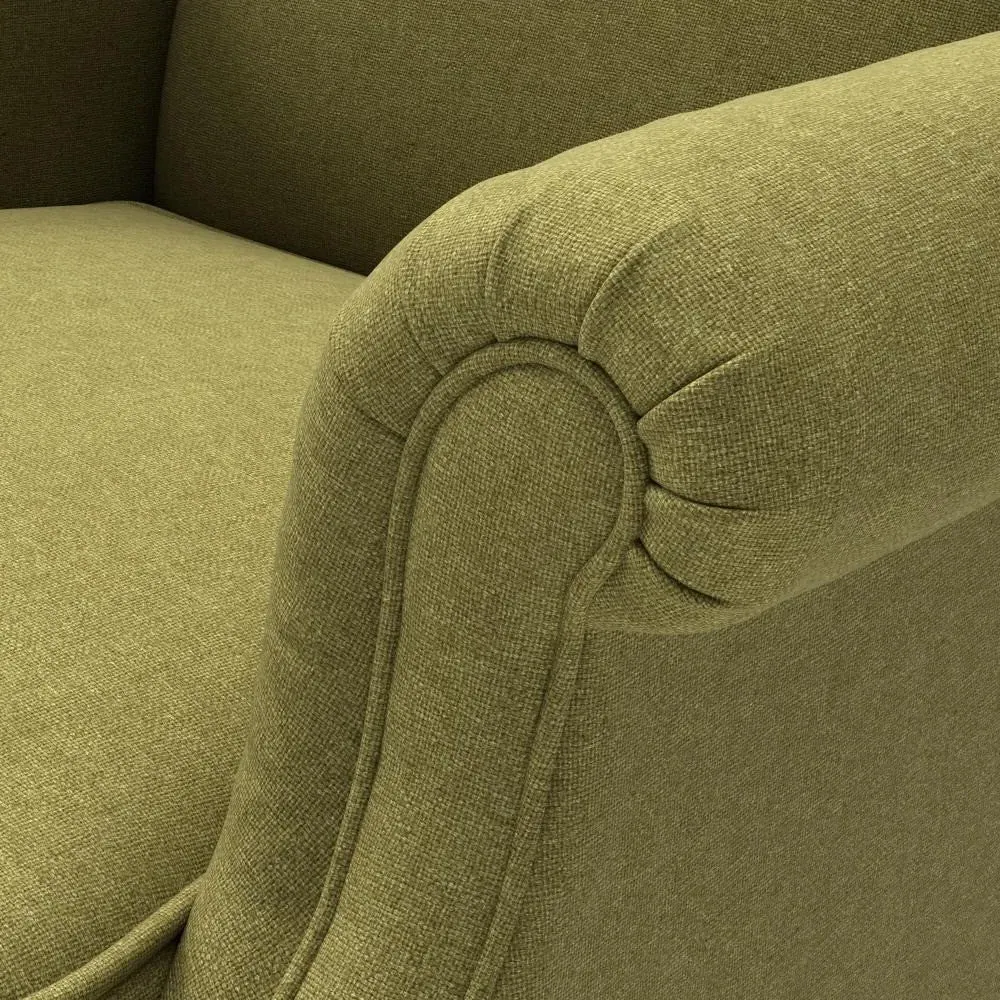 Winged Armchair - Apple Green, House Linen Mix