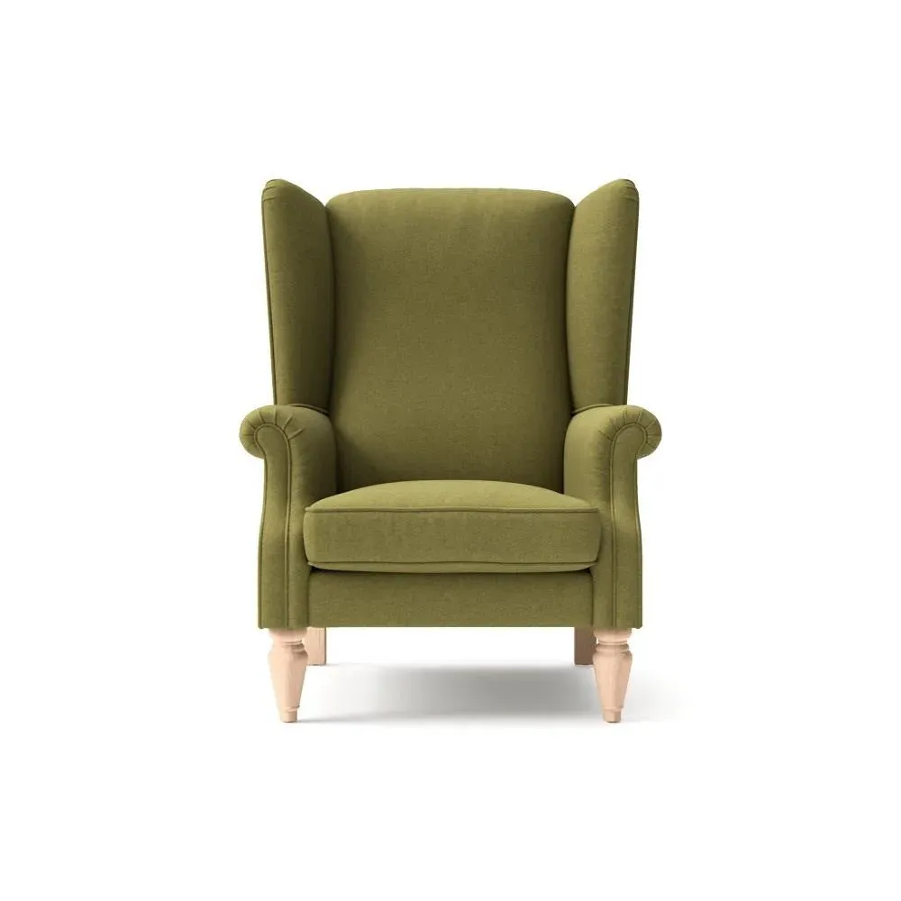 Winged Armchair - Apple Green, House Linen Mix image