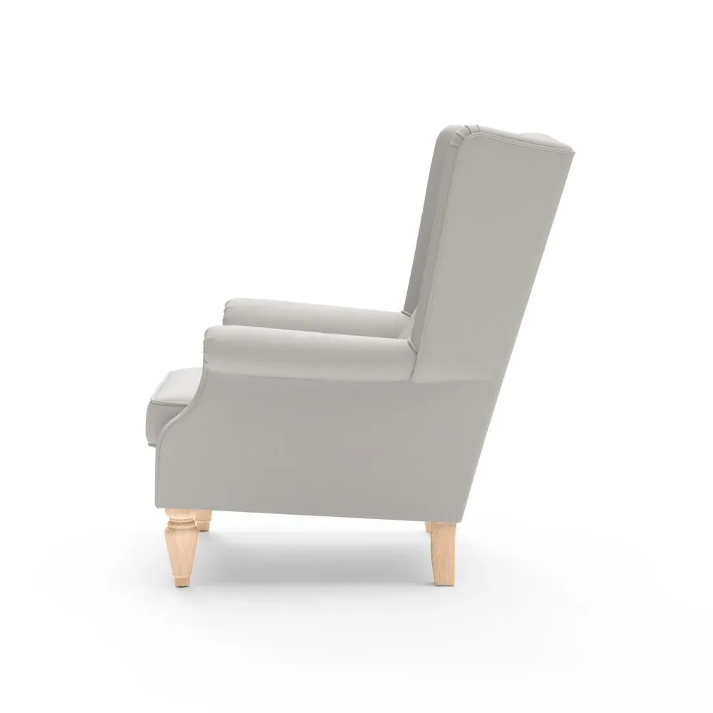 Winged Armchair - Dove Grey, House Linen Mix