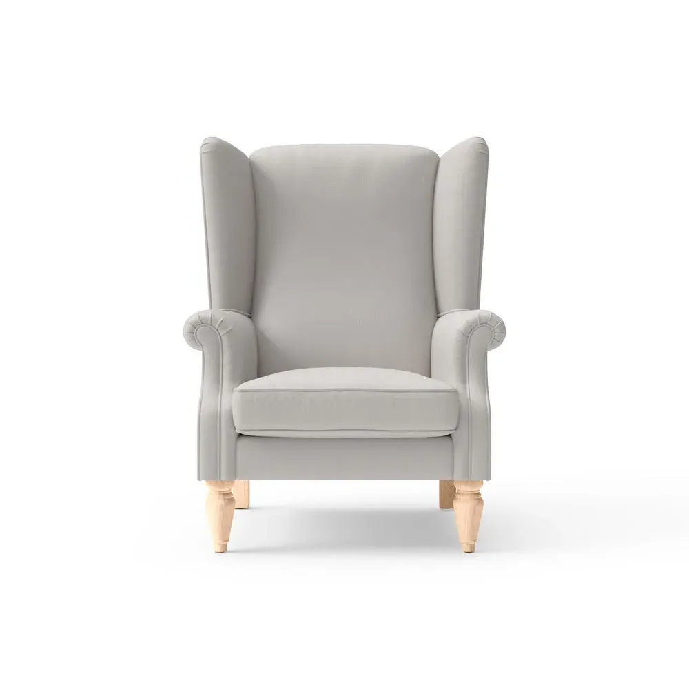 Winged Armchair - Dove Grey, House Linen Mix
