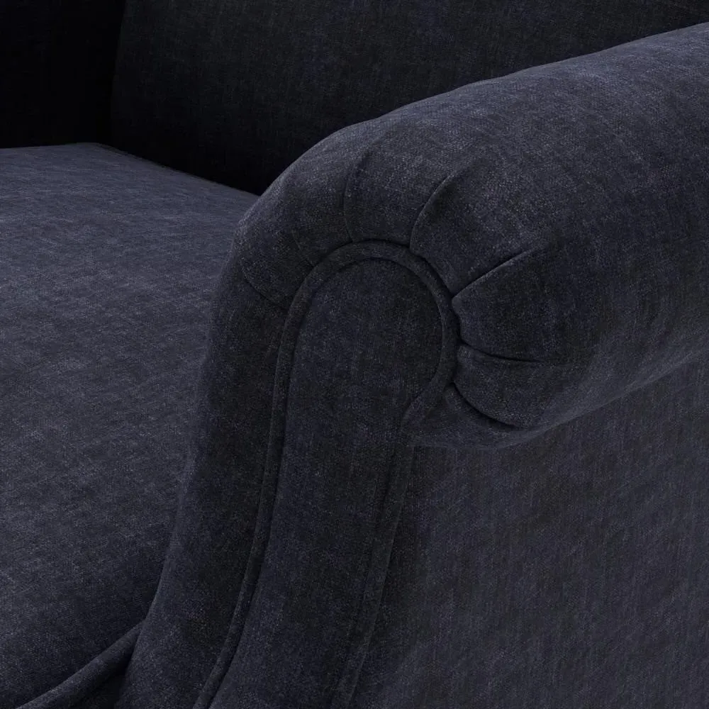 Winged Armchair - Ink, Eco Chenille