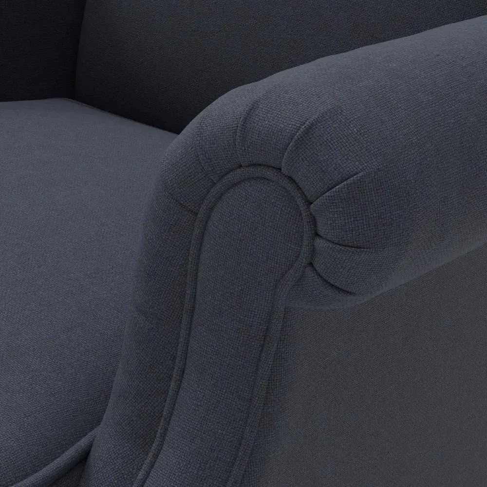 Winged Armchair - Ink, House Linen Mix