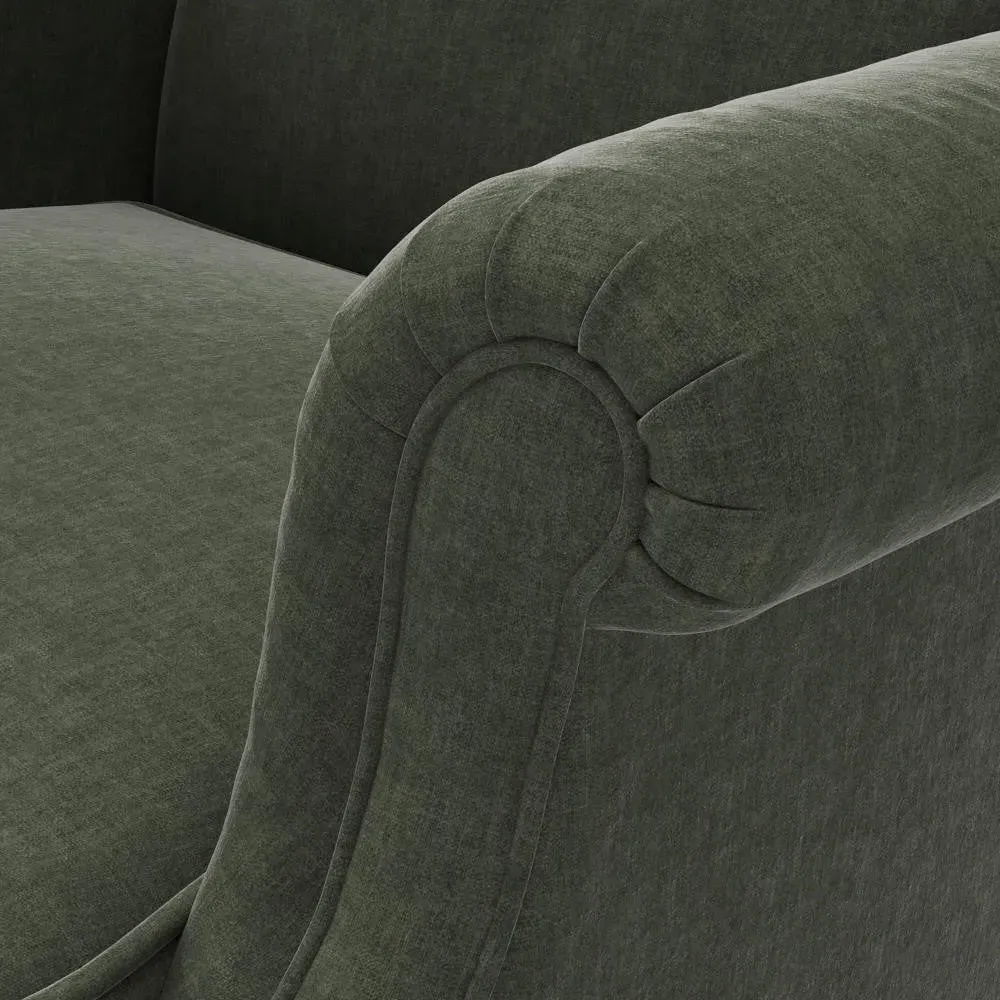 Winged Armchair - Moss, Eco Chenille