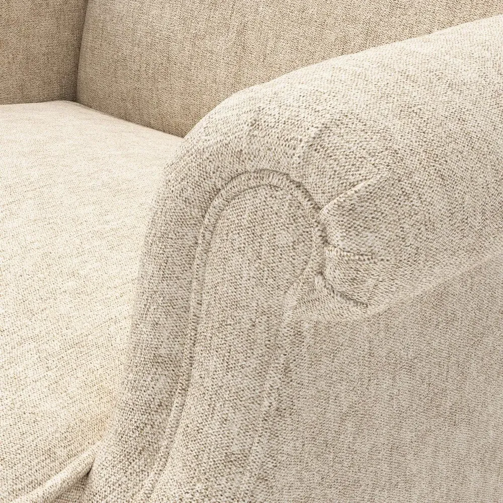 Winged Armchair - Natural, Aquaclean Oxford