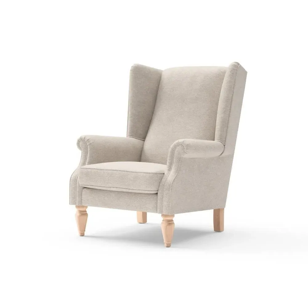 Winged Armchair - Natural, House Weave