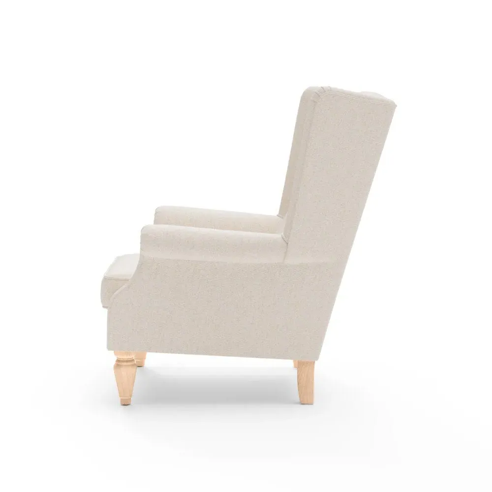 Winged Armchair - Natural, Rustic Weave