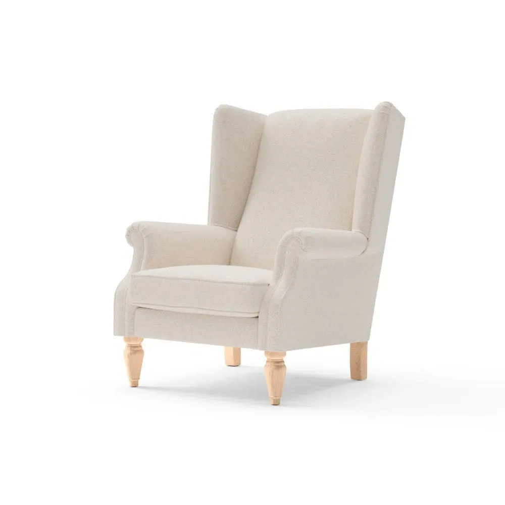 Winged Armchair - Natural, Rustic Weave