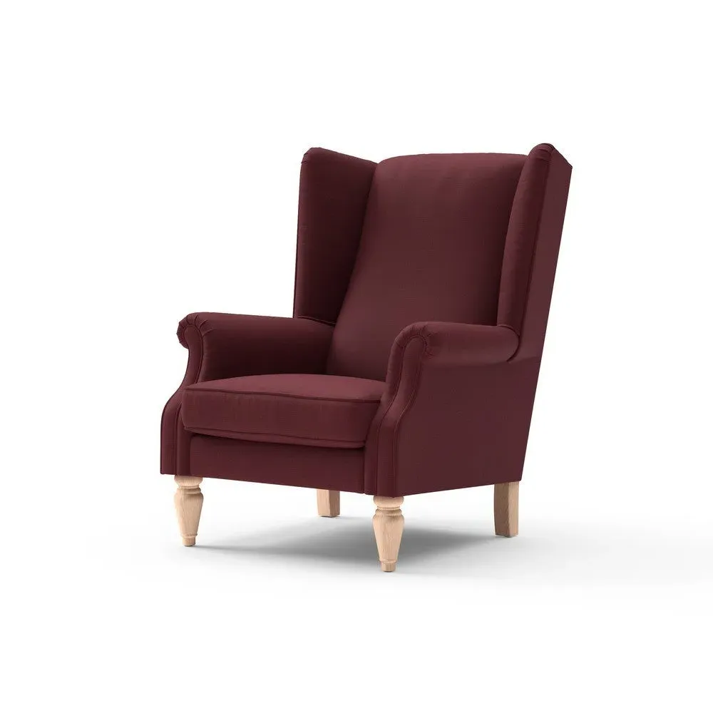 Winged Armchair - Rosehip, House Linen Mix