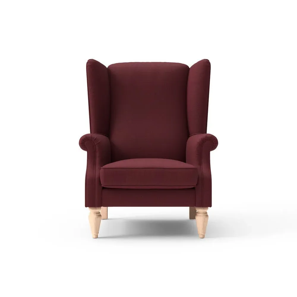Winged Armchair - Rosehip, House Linen Mix