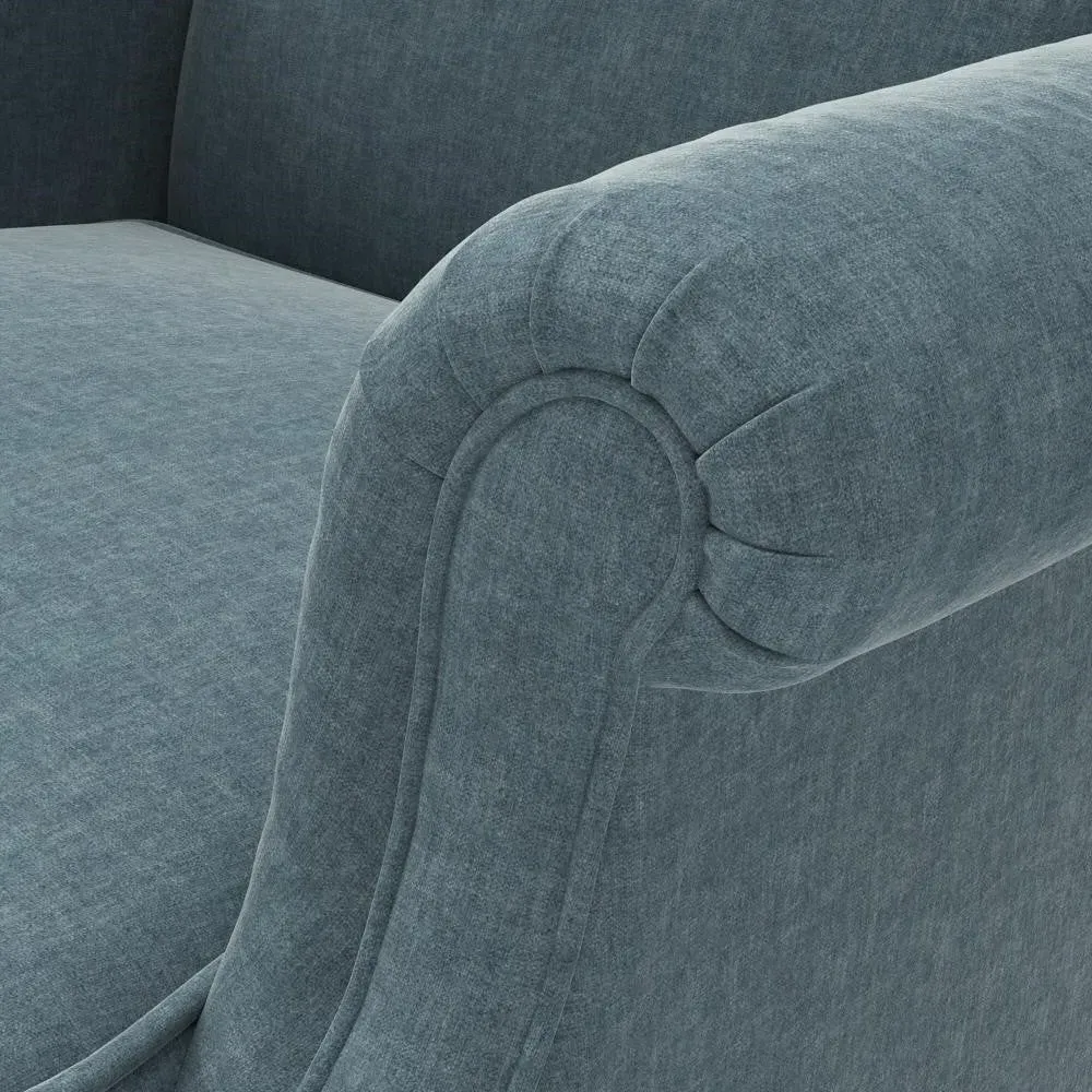 Winged Armchair - Teal, Eco Chenille