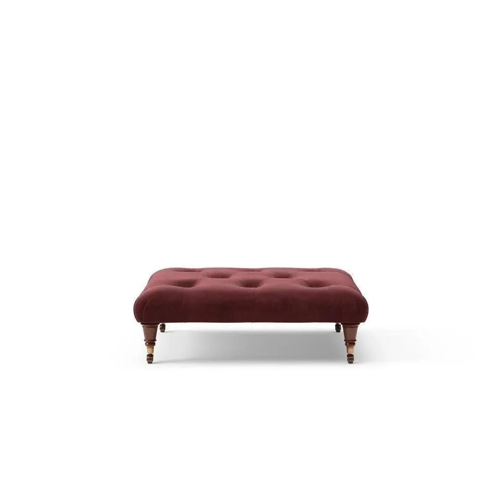 Amelia Foot Stool - Dark Rosehip, Velvet