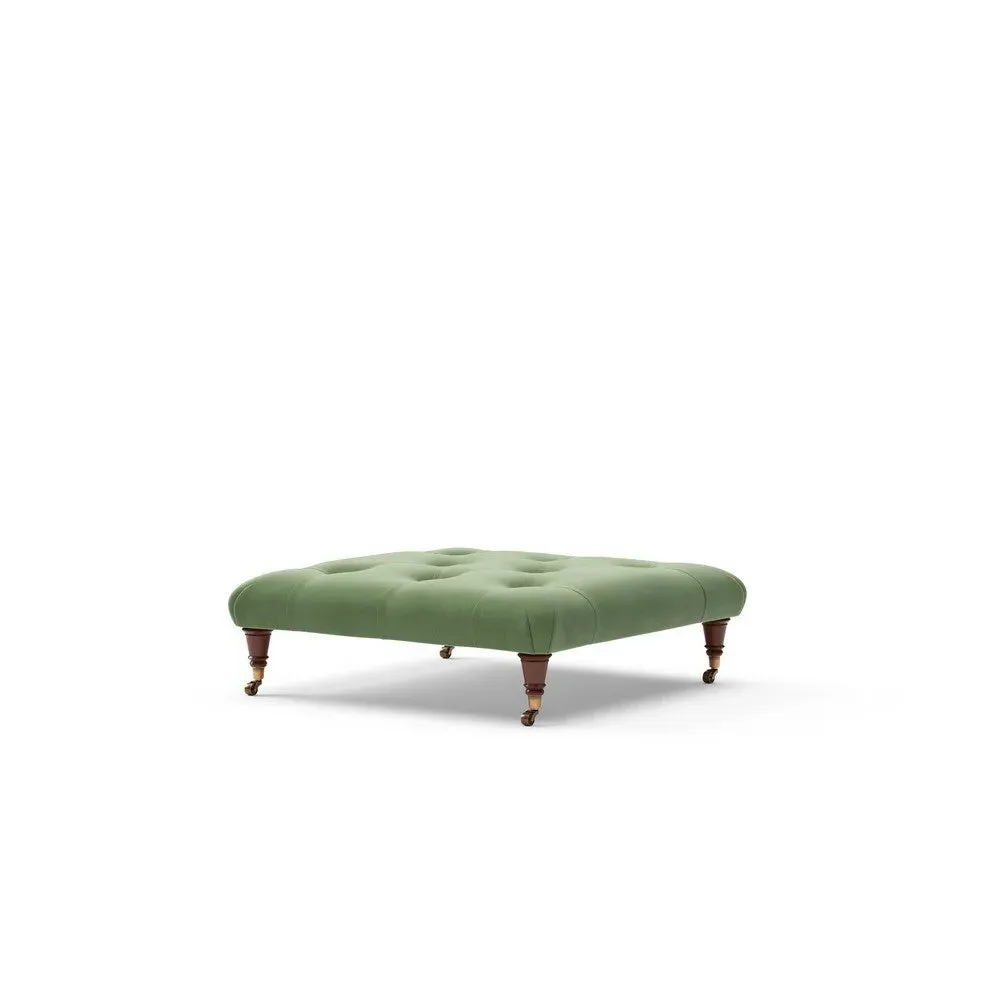 Amelia Foot Stool - Fir, Velvet