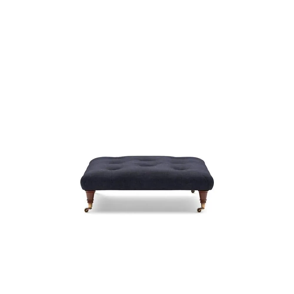 Amelia Foot Stool - Ink, Eco Chenille