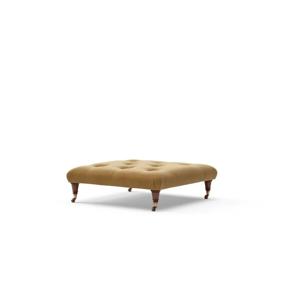 Amelia Foot Stool - Mustard, Velvet