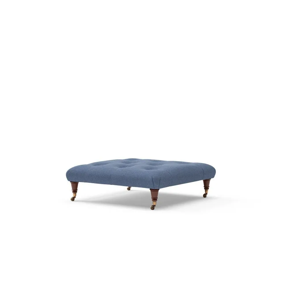 Foot Stool - Dark Blue, Chunky Cotton
