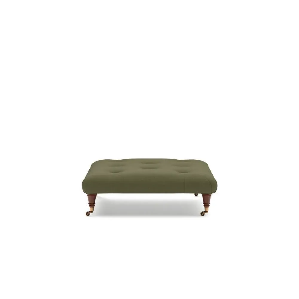 Foot Stool - Forest Green, House Linen Mix