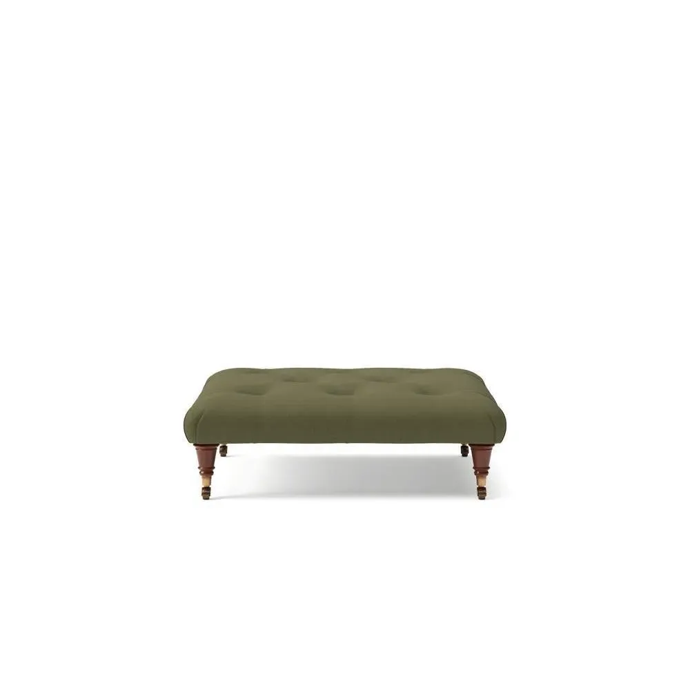 Foot Stool - Forest Green, House Linen Mix image