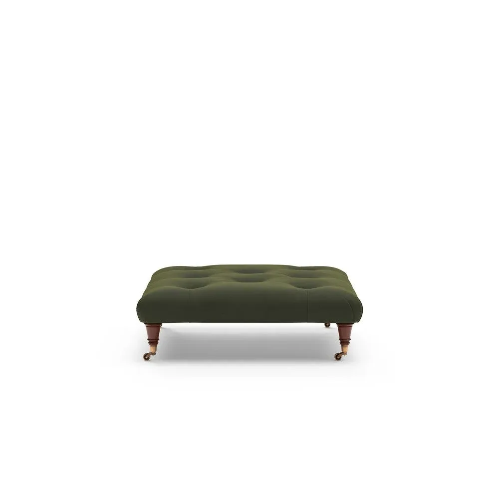 Foot Stool - Forest Green, Matt Velvet